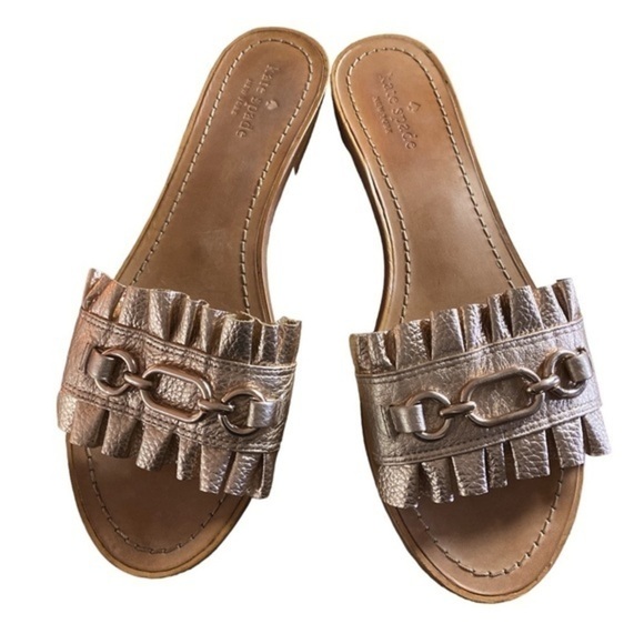 Rose Gold Kate Spade ♠️ Slides - Picture 2 of 5